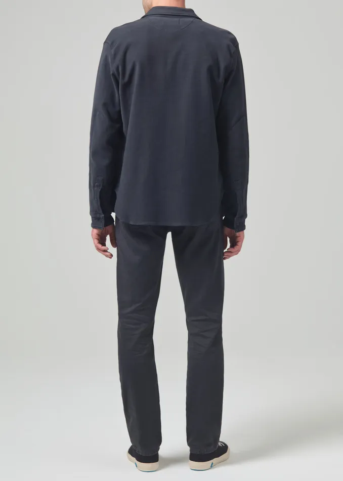 Men Pants Citizens Of Humanity Gage Slim Straight Stretch Linen In Washed Black