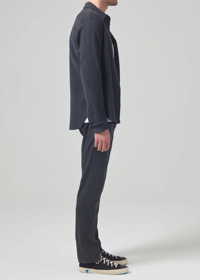 Men Pants Citizens Of Humanity Gage Slim Straight Stretch Linen In Washed Black