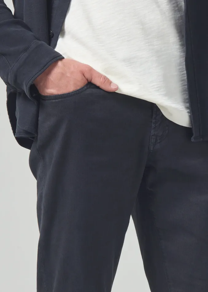 Men Pants Citizens Of Humanity Gage Slim Straight Stretch Linen In Washed Black