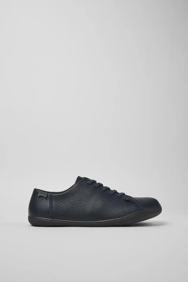 Men Peu Blue Leather Shoes Camper Casual Shoes Men Peu Blue Leather Shoes Camper Casual Shoes