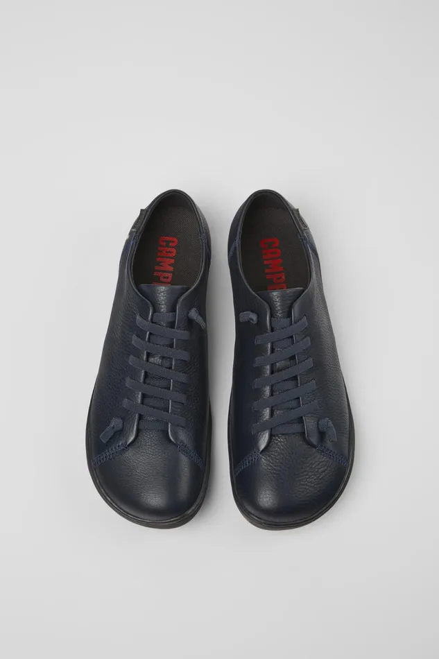 Men Peu Blue Leather Shoes Camper Casual Shoes Men Peu Blue Leather Shoes Camper Casual Shoes