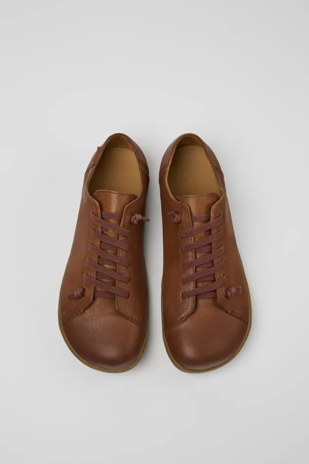 Men Peu Brown Leather Shoes Camper Casual Shoes Men Peu Brown Leather Shoes Camper Casual Shoes