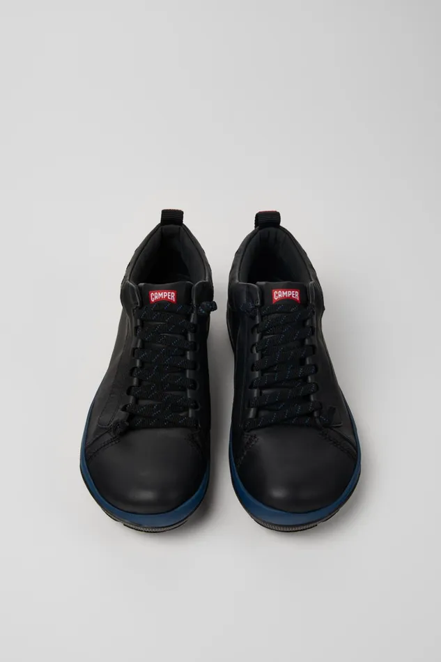 Men Peu Pista GORETEX Black Leather Shoes Camper Ankle Boots Men Peu Pista GORETEX Black Leather Shoes Camper Ankle Boots