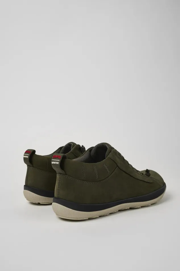 Men Peu Pista GORETEX Green Nubuck Shoes Camper Ankle Boots