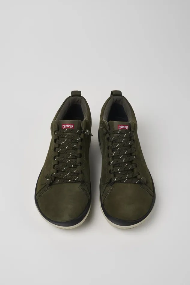 Men Peu Pista GORETEX Green Nubuck Shoes Camper Ankle Boots