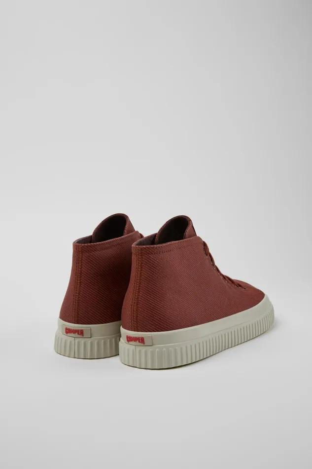 Men Peu Roda Red Recycled Cotton Sneakers Camper Ankle Boots Men Peu Roda Red Recycled Cotton Sneakers Camper Ankle Boots