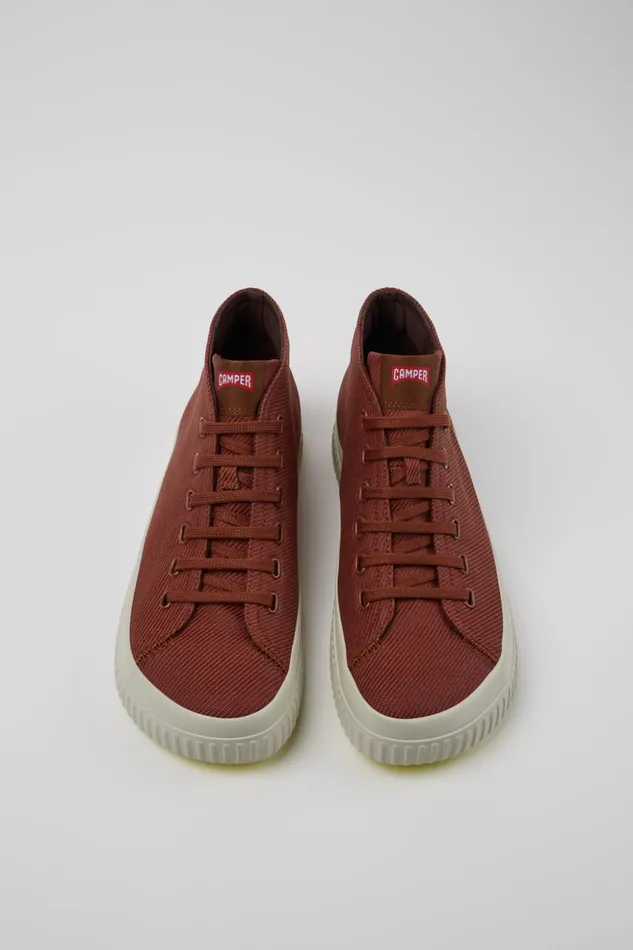 Men Peu Roda Red Recycled Cotton Sneakers Camper Ankle Boots Men Peu Roda Red Recycled Cotton Sneakers Camper Ankle Boots