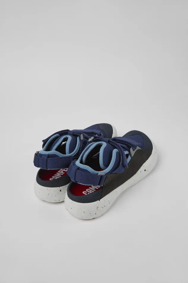 Men Peu Stadium Blue And Gray Leather And Textile Semiopen Sneakers Camper Sneakers Men Peu Stadium Blue And Gray Leather And Textile Semiopen Sneakers Camper Sneakers