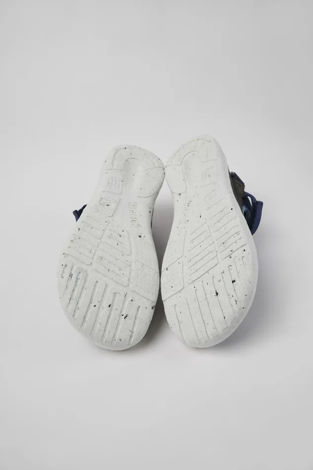 Men Peu Stadium Blue And Gray Leather And Textile Semiopen Sneakers Camper Sneakers Men Peu Stadium Blue And Gray Leather And Textile Semiopen Sneakers Camper Sneakers