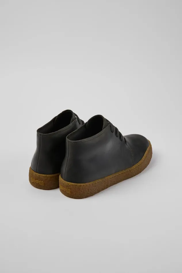 Men Peu Terreno Gray Leather Shoes Camper Ankle Boots Men Peu Terreno Gray Leather Shoes Camper Ankle Boots