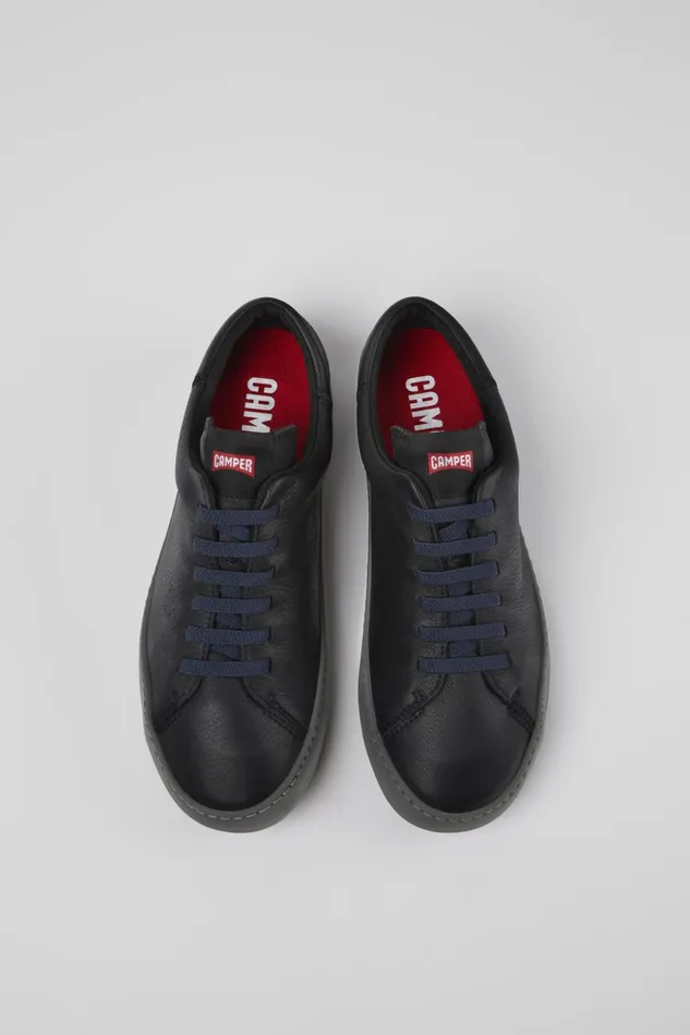 Men Peu Touring Black Leather Sneakers Camper Sneakers Men Peu Touring Black Leather Sneakers Camper Sneakers