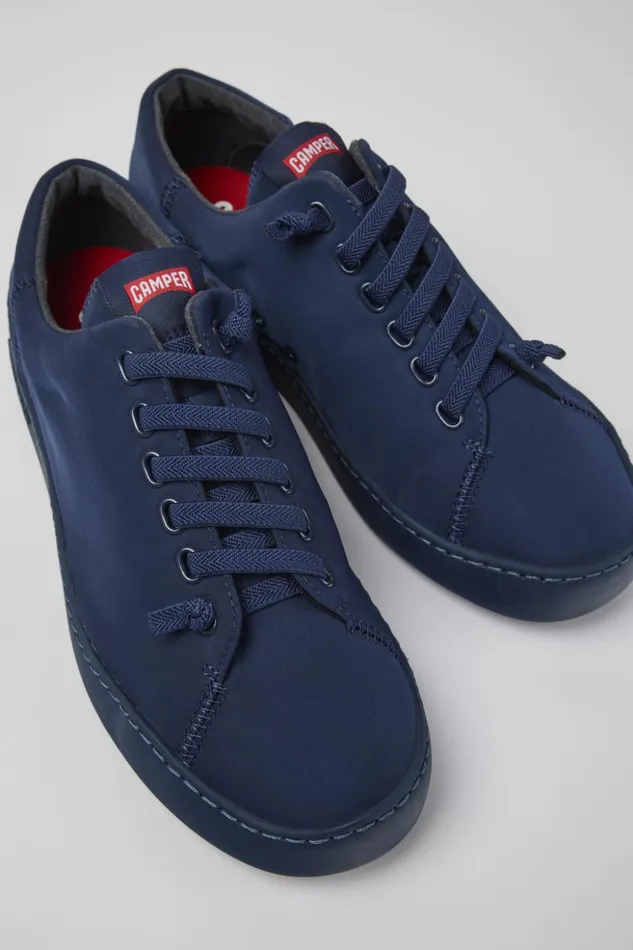 Men Peu Touring Blue Textile Sneaker Camper Casual Shoes