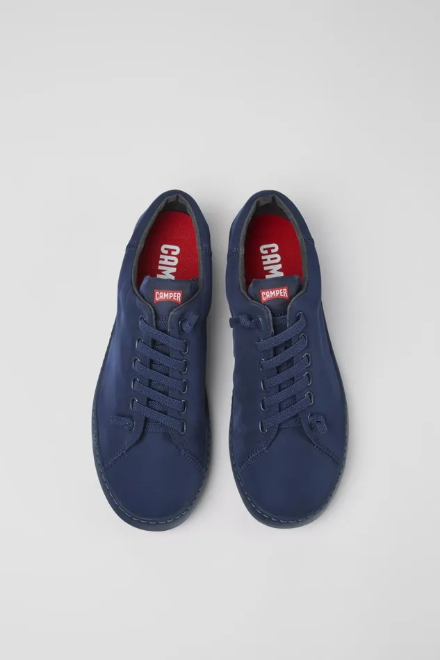 Men Peu Touring Blue Textile Sneaker Camper Casual Shoes Men Peu Touring Blue Textile Sneaker Camper Casual Shoes