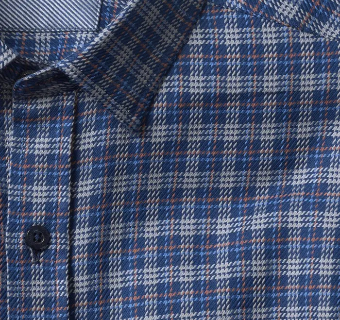 Men Premium Cotton Shirts Navygray Triple Grid JohnstonandMurphy Shirts Men Premium Cotton Shirts Navygray Triple Grid JohnstonandMurphy Shirts