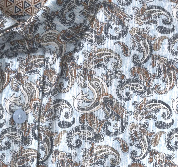 Men Printed Cotton Shirt Bluemulti Paisley JohnstonandMurphy Shirts Men Printed Cotton Shirt Bluemulti Paisley JohnstonandMurphy Shirts