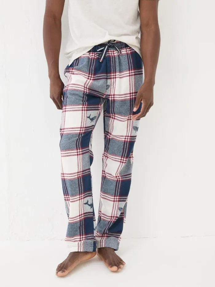 Men Pyjamas and Nightwear Fat Face Blue Whale Jacquard Pyjamas