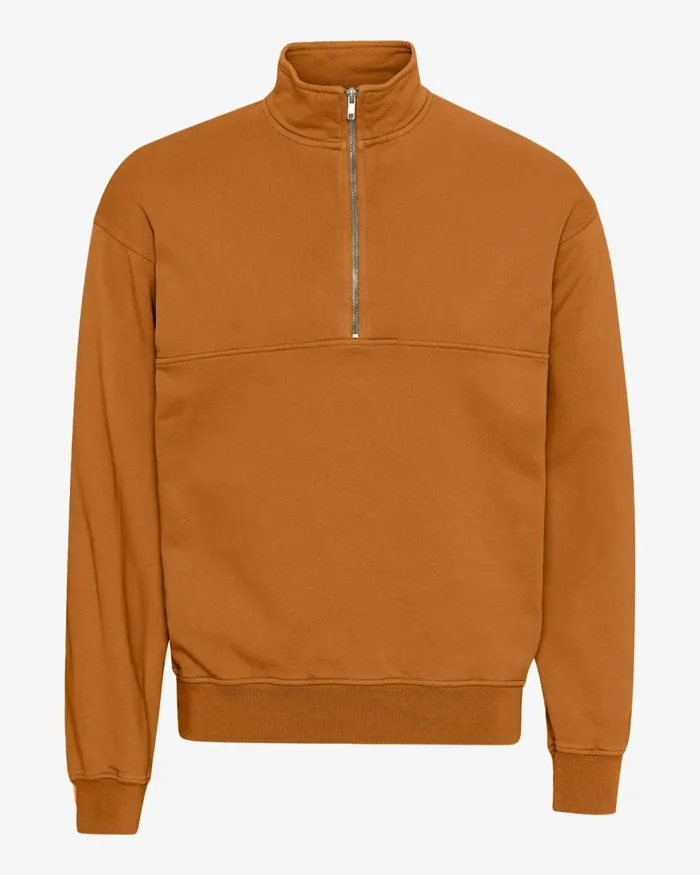 Men Quarter Zips Colorful Standard Organic Quarter Zip Ginger Brown