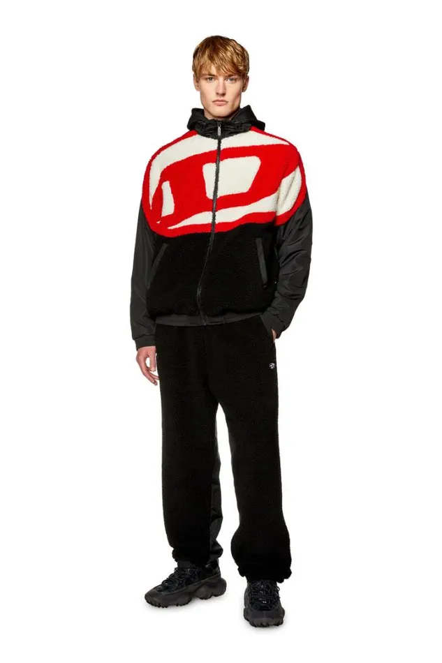 Men SOvady Blackred Diesel Sweaters