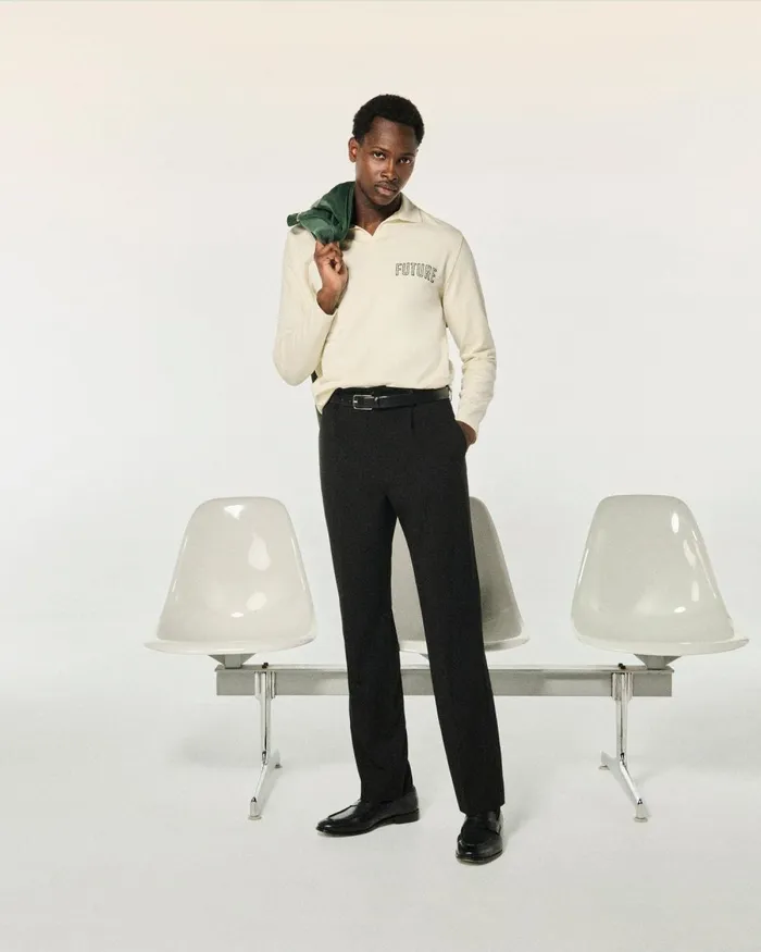 Men Shirts and TShirts From Future Future Polo Neck TShirt White