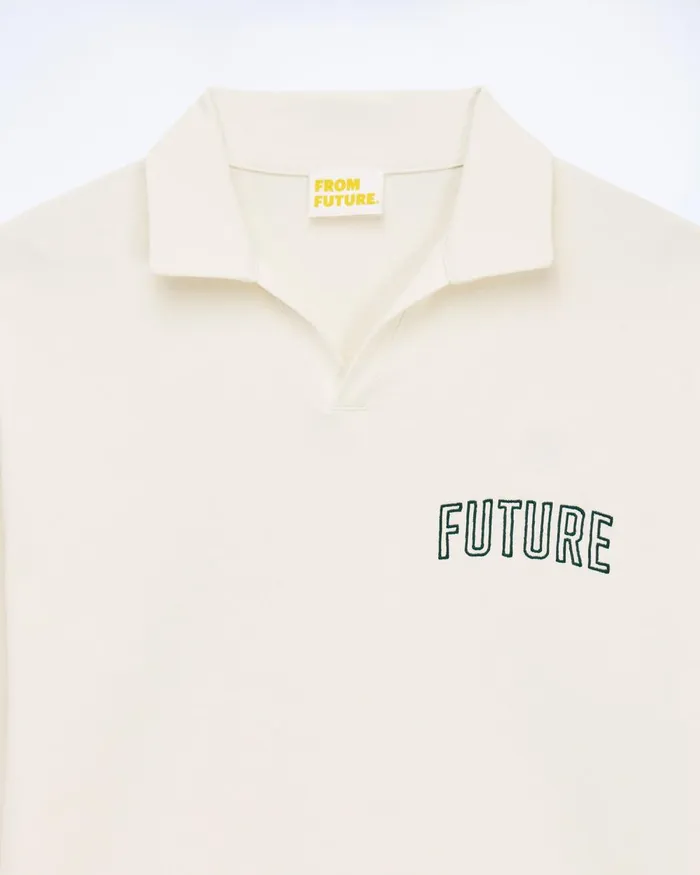 Men Shirts and TShirts From Future Future Polo Neck TShirt White