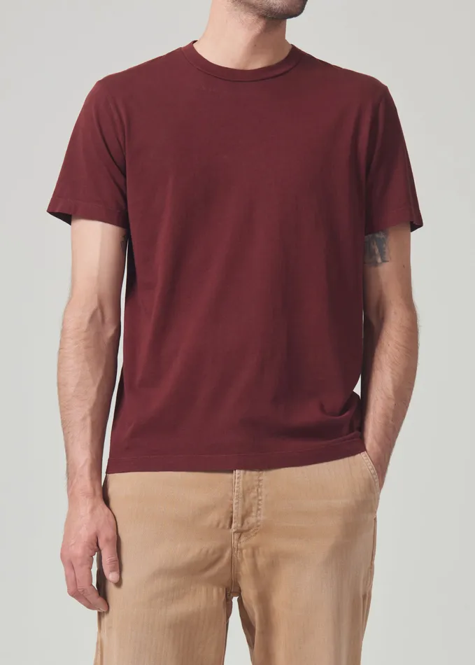 Men Shirts Citizens Of Humanity Everyday Short Sleeve Tee In Smoked Hazel