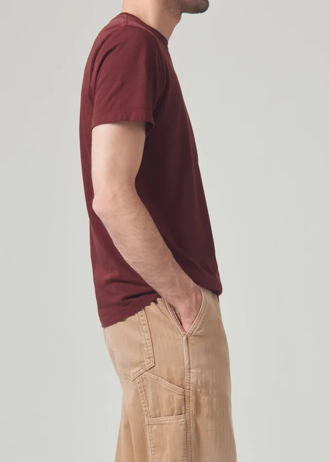 Men Shirts Citizens Of Humanity Everyday Short Sleeve Tee In Smoked Hazel
