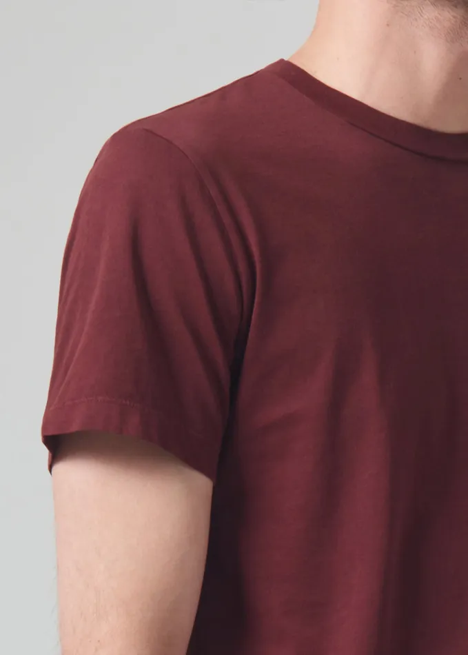 Men Shirts Citizens Of Humanity Everyday Short Sleeve Tee In Smoked Hazel