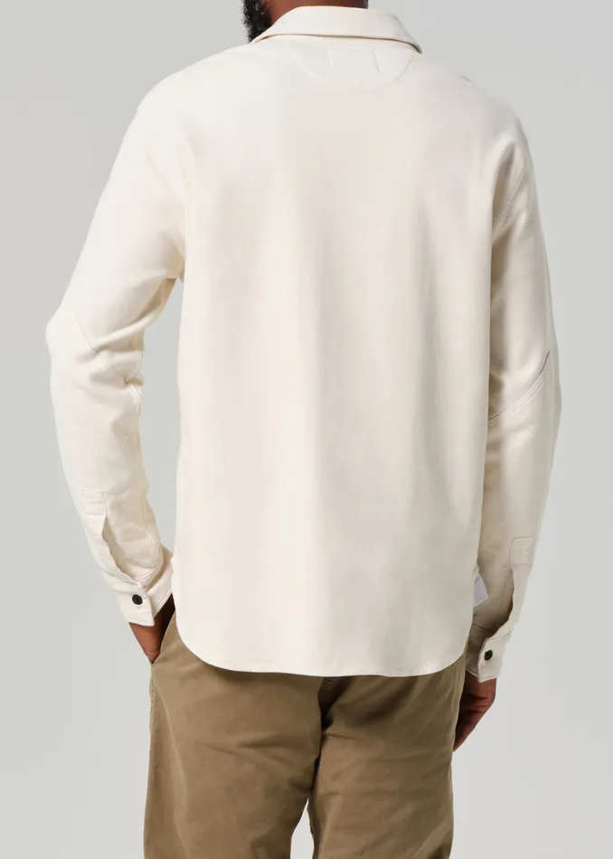 Men Shirts Citizens Of Humanity Luca Bucket Dye Shirt French Terry In Spectral