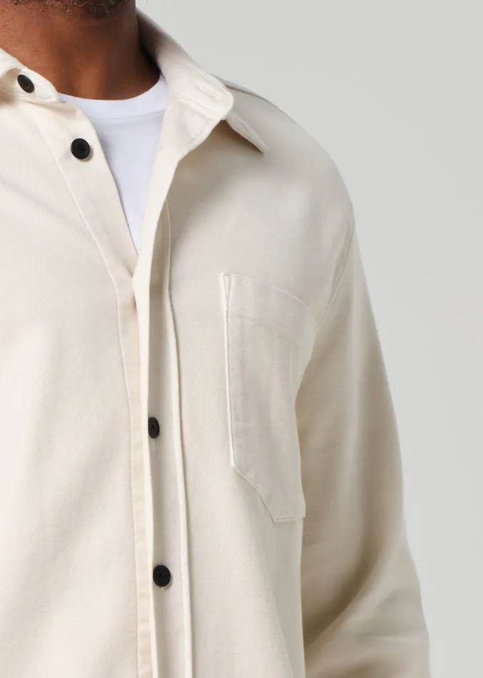 Men Shirts Citizens Of Humanity Luca Bucket Dye Shirt French Terry In Spectral