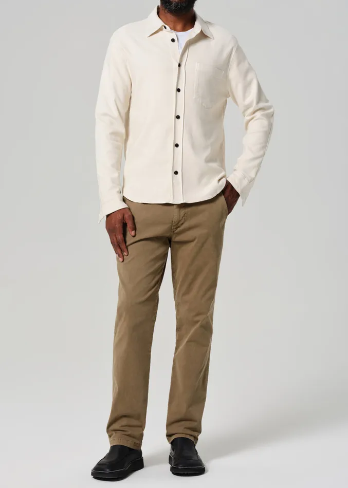 Men Shirts Citizens Of Humanity Luca Bucket Dye Shirt French Terry In Spectral