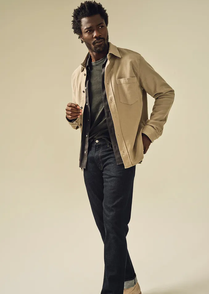 Men Shirts Citizens Of Humanity Luca Bucket Dye Shirt French Terry In Spring Moss