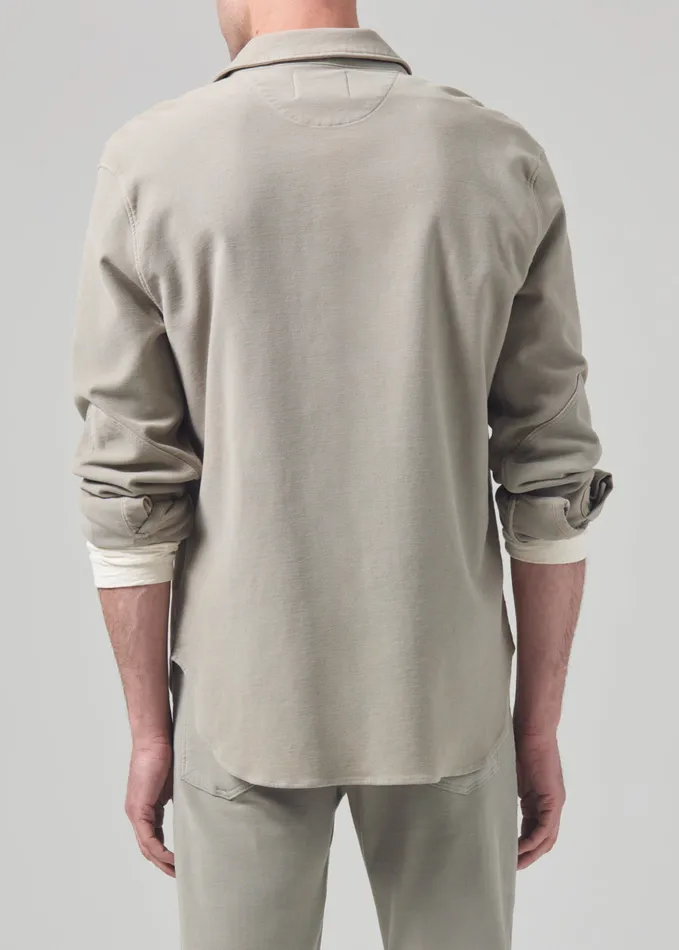 Men Shirts Citizens Of Humanity Luca Bucket Dye Shirt French Terry In Spring Moss