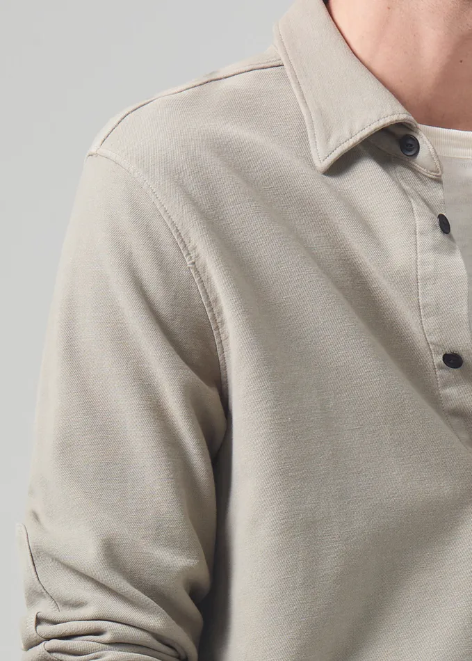 Men Shirts Citizens Of Humanity Luca Bucket Dye Shirt French Terry In Spring Moss