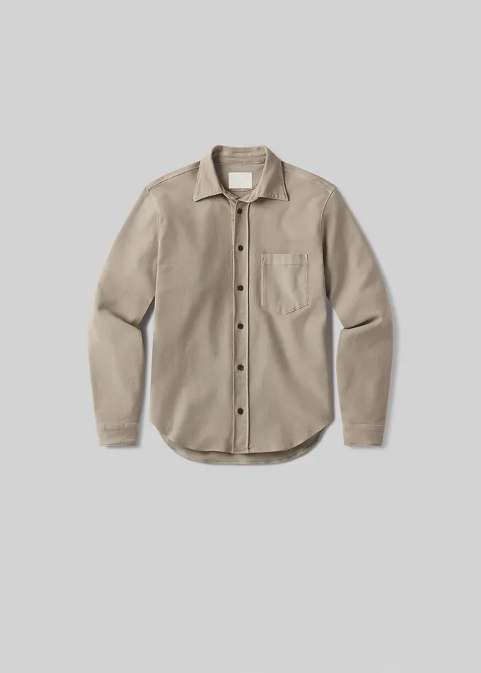 Men Shirts Citizens Of Humanity Luca Bucket Dye Shirt French Terry In Spring Moss