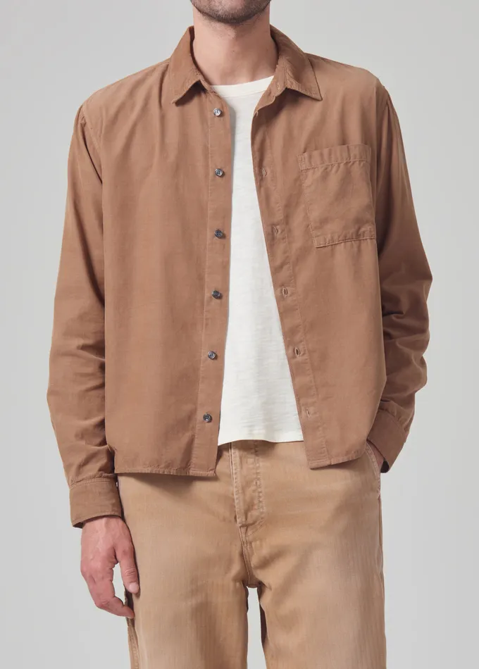 Men Shirts Citizens Of Humanity Rework Shirt Corduroy In Sahara