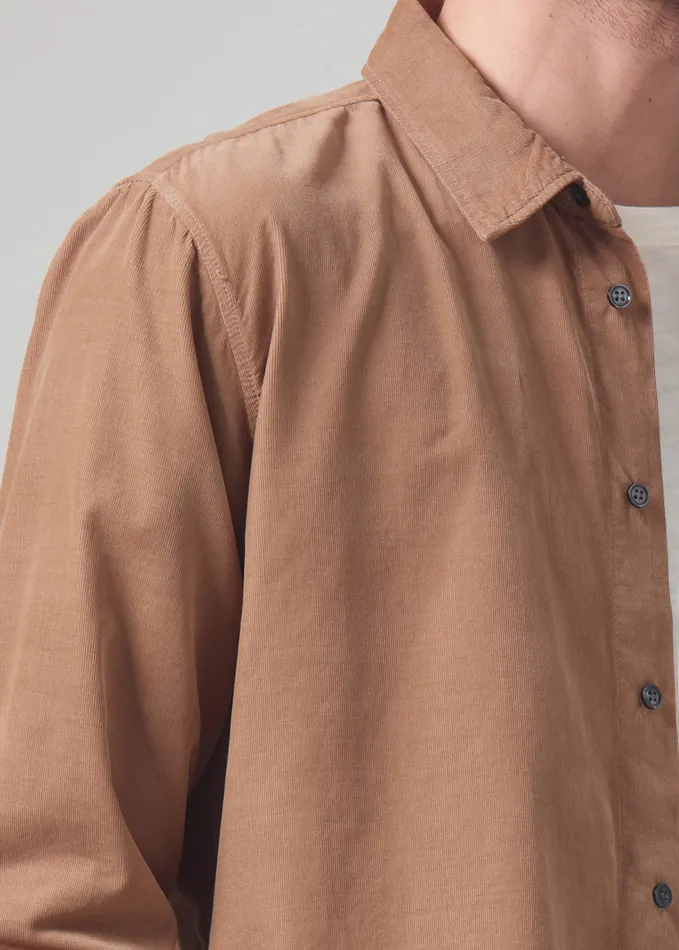 Men Shirts Citizens Of Humanity Rework Shirt Corduroy In Sahara