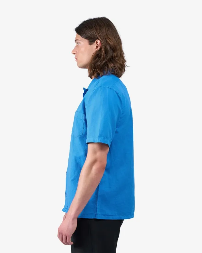 Men Shirts Colorful Standard Linen Short Sleeved Shirt Lava Grey