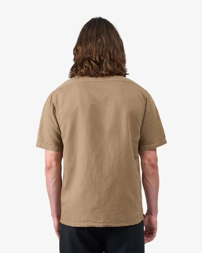 Men Shirts Colorful Standard Linen Short Sleeved Shirt Navy Blue
