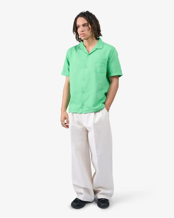 Men Shirts Colorful Standard Linen Short Sleeved Shirt Optical White