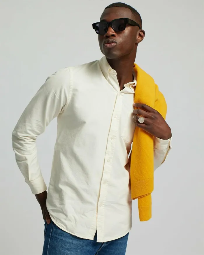 Men Shirts Colorful Standard Organic Button Down Shirt Pearly Purple