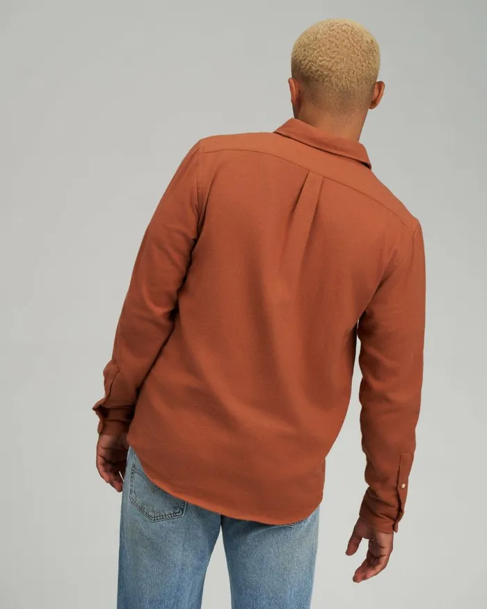 Men Shirts Colorful Standard Organic Flannel Shirt Ginger Brown