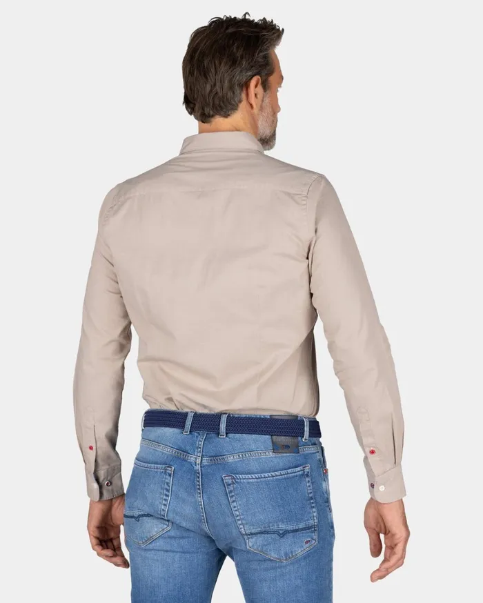 Men Shirts NZA New Zealand Auckland Brown Stretch Cotton Shirt 8211 Shimmering Sand Men Shirts NZA New Zealand Auckland Brown Stretch Cotton Shirt 8211 Shimmering Sand