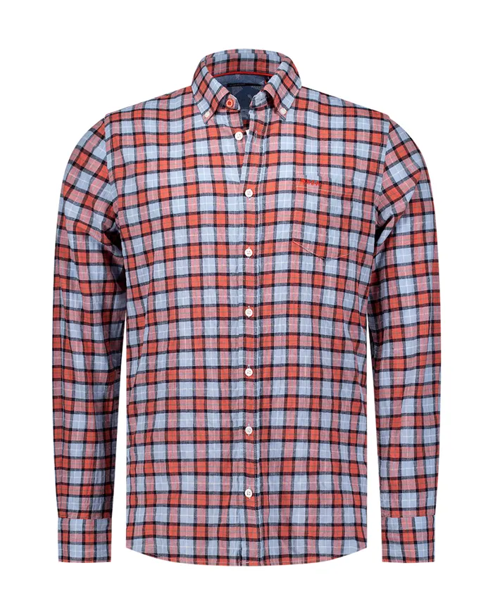 Men Shirts NZA New Zealand Auckland Red And Blue Checkered Shirt 8211 Midnight Navy