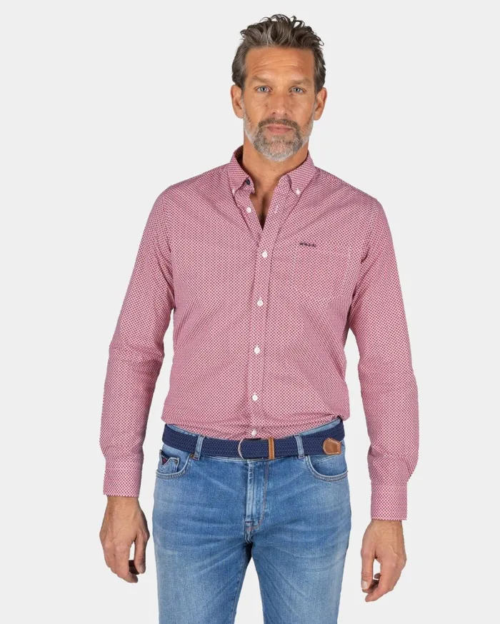 Men Shirts NZA New Zealand Auckland Red Cotton Shirt With Elastane 8211 Reef Red Men Shirts NZA New Zealand Auckland Red Cotton Shirt With Elastane 8211 Reef Red