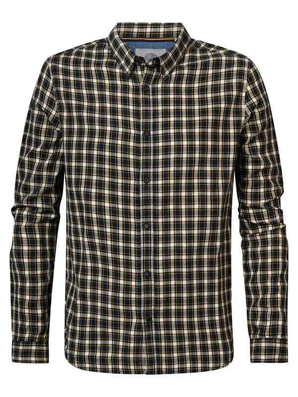 Men Shirts Petrol Industries Checked Shirt Midnight Navy