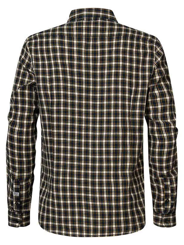 Men Shirts Petrol Industries Checked Shirt Midnight Navy