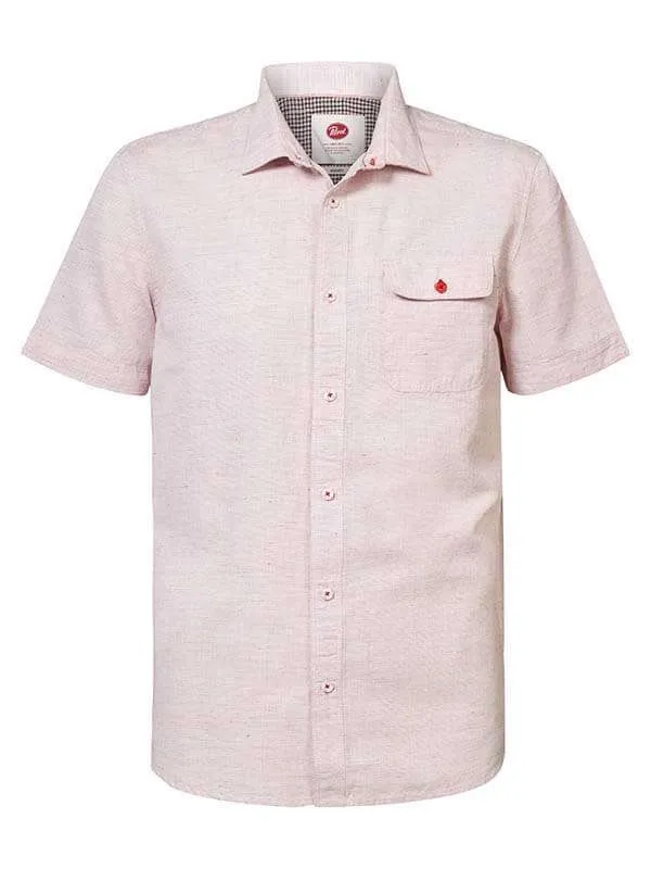 Men Shirts Petrol Industries Marl ShortSleeved Shirt Fire Red