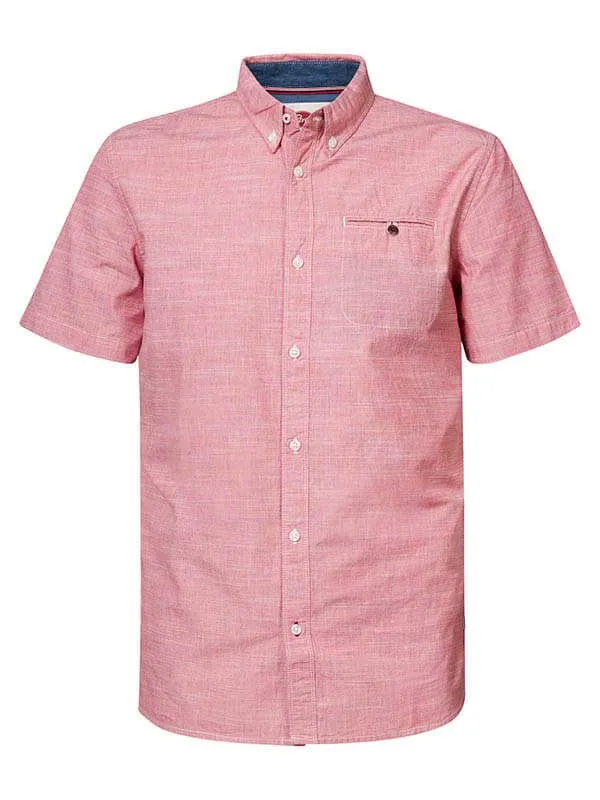 Men Shirts Petrol Industries Marl ShortSleeved Shirt Fire Red