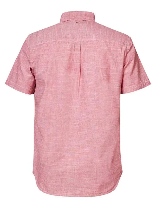 Men Shirts Petrol Industries Marl ShortSleeved Shirt Fire Red