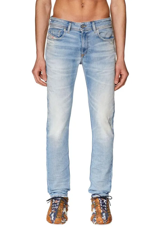 Men Skinny Jeans 1979 Sleenker 09g39 Light Blue Diesel Skinny Men Skinny Jeans 1979 Sleenker 09g39 Light Blue Diesel Skinny